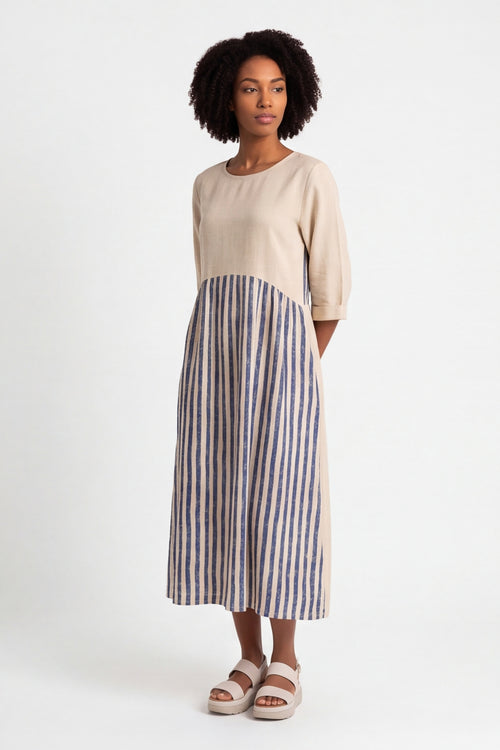 Maia Stripe Linen Dress – image 2 of 6