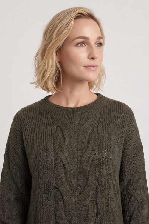 Layne Knitted Jumper Khaki – image 2 of 6