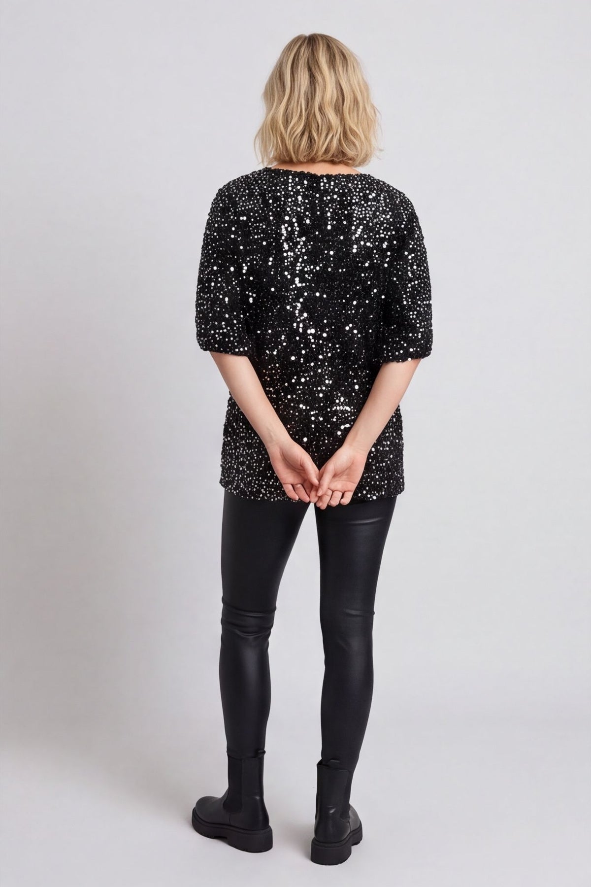 Kaylina Sequin Top Black – image 2 of 6