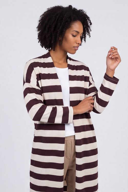 Lizzie Stripped Longline Cardigan – image 2 of 6