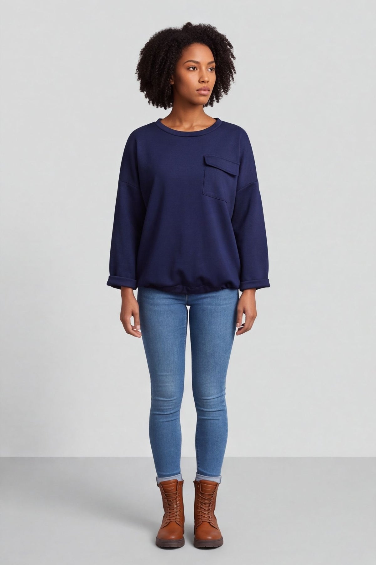 Tania Pocket Top Navy – image 2 of 6