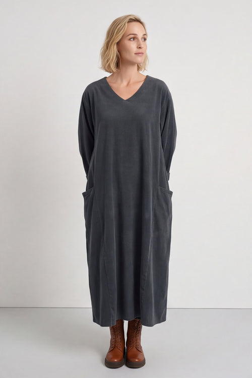 Cerys Cord Pocket Dress Charcoal – image 2 of 6