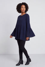 Wynne Pleated Top Navy Navy - Wynne Pleated Top Navy – image 2 of 6