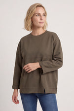 Maleah Seam Detail Top Khaki Khaki - Maleah Seam Detail Top Khaki – image 1 of 3