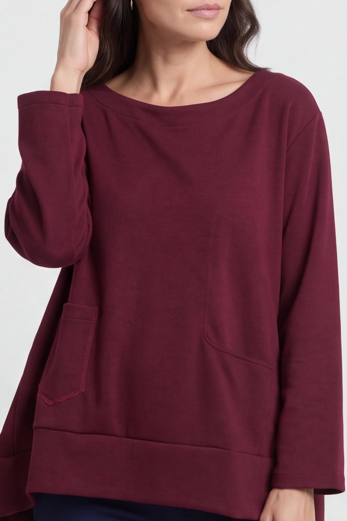 Codie Wool Top Wine – image 2 of 5