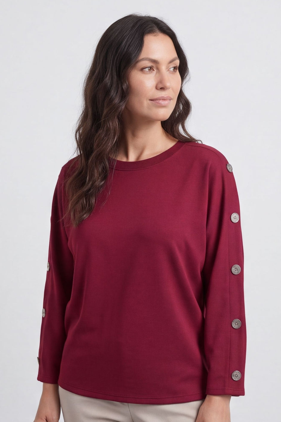 Lesley Button Top Wine – image 1 of 5