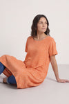 Rosalind Ditsy Cotton Dress Orange – image 2 of 4