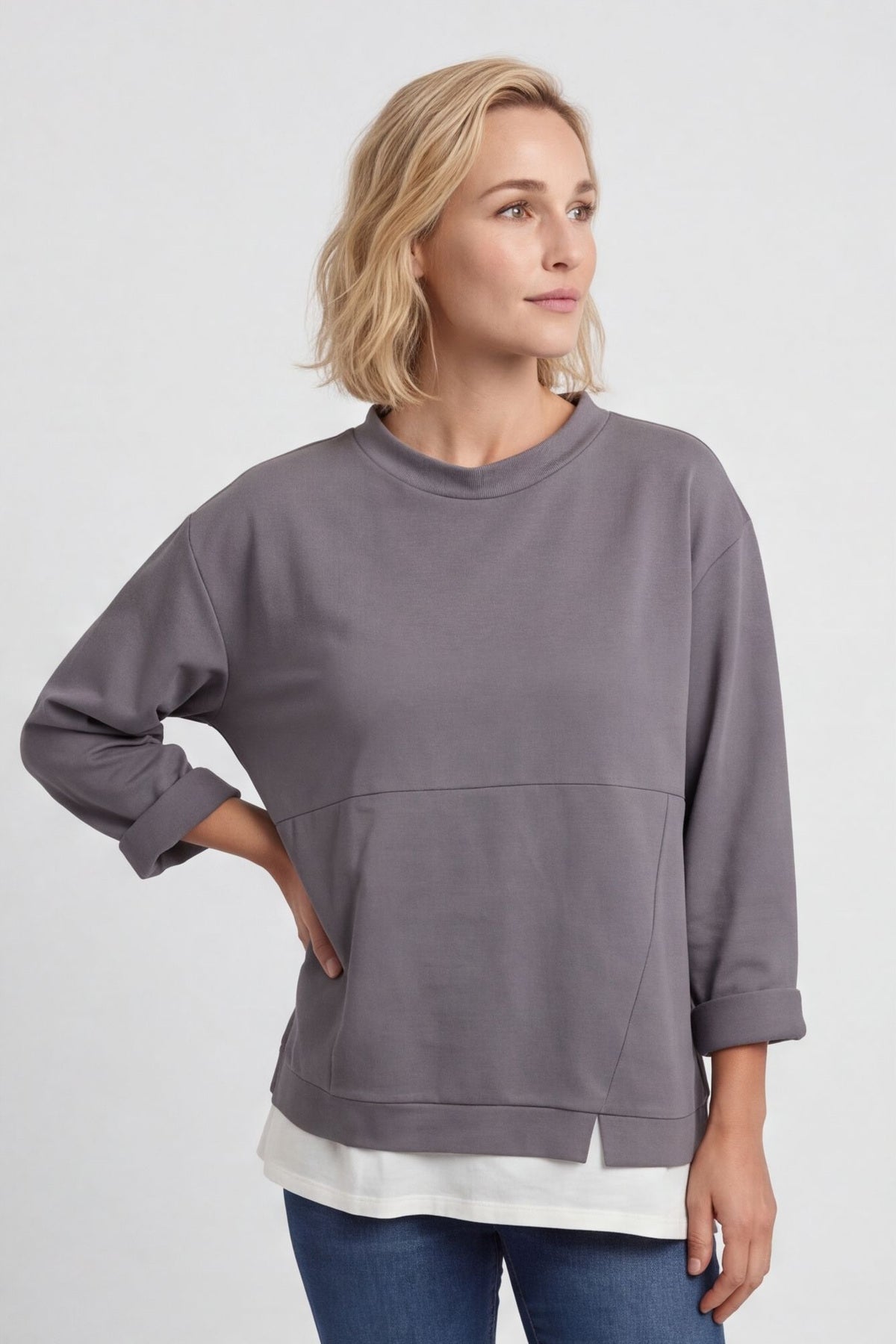 Stacey Top Mid Grey – image 2 of 5