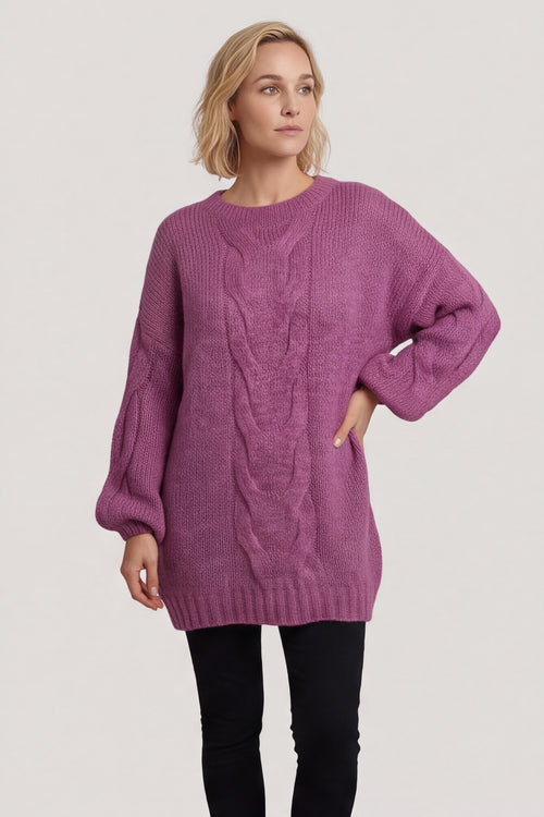 Layne Knitted Jumper Grape – image 2 of 6