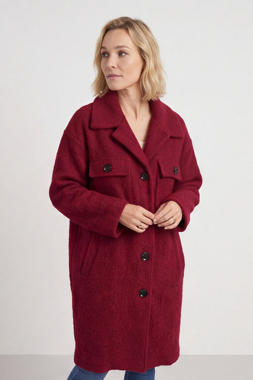 Chrysanta Coat Wine – image 2 of 6