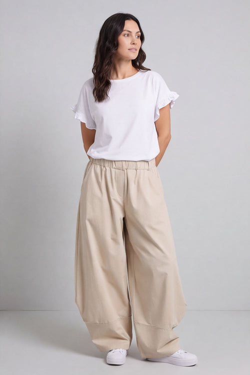 Nanine Cotton Trousers Stone – image 1 of 5