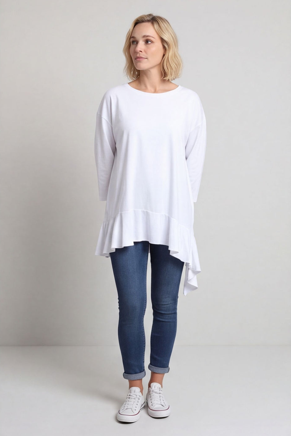 Carey Frill Cotton Top White – image 2 of 5