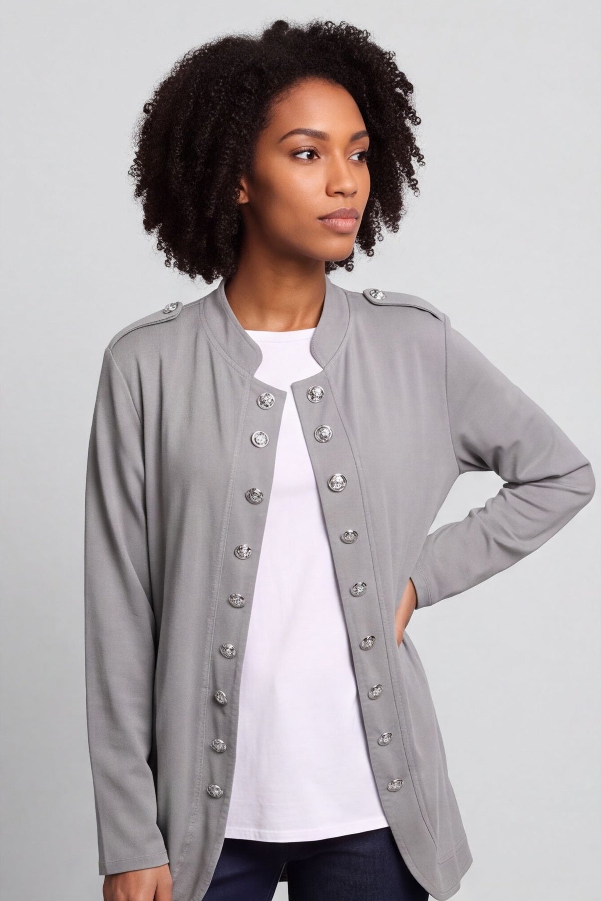 Gatwick Jersey Jacket Mid Grey – image 2 of 6