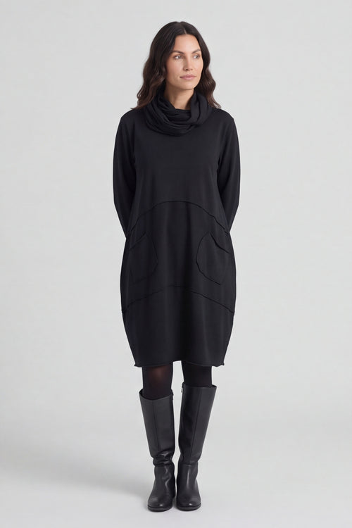 Rizo Snood Cotton Dress Black – image 2 of 6