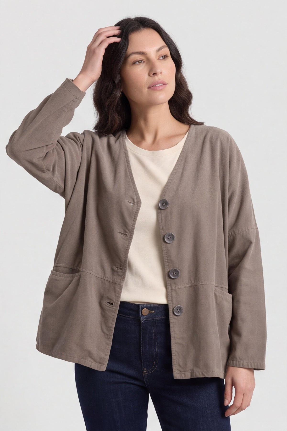 Kristen Needlecord Jacket Mocha – image 2 of 6