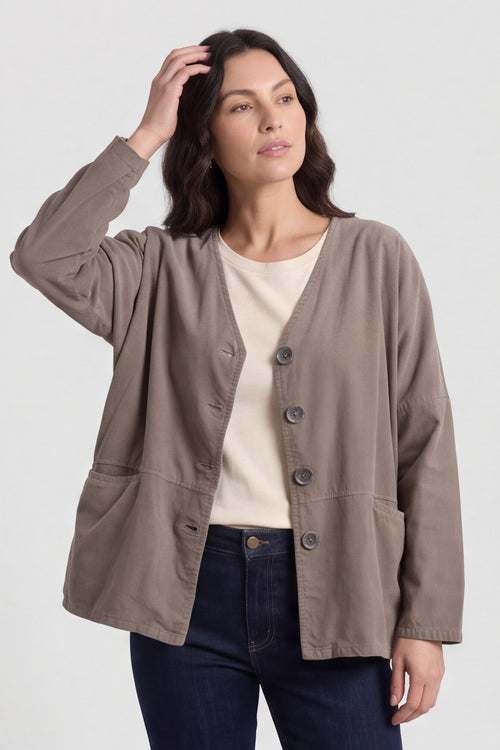 Kristen Needlecord Jacket Mocha – image 2 of 6