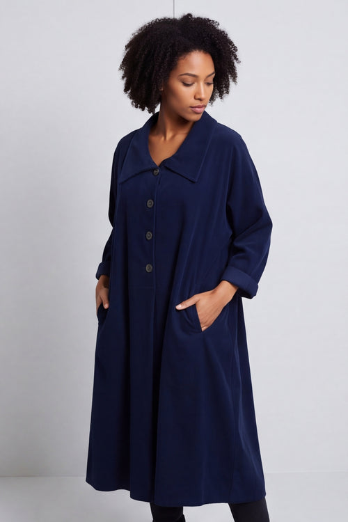 Amina Needlecord Dress Navy – image 2 of 6