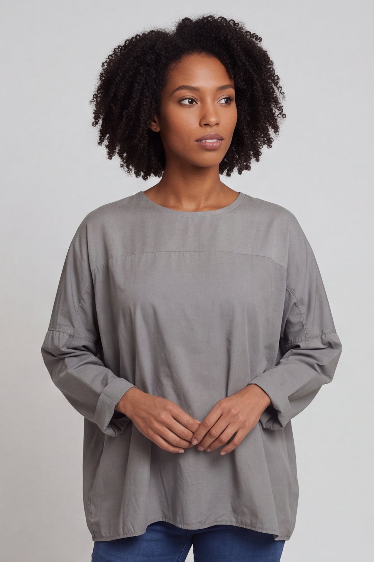 Dianne Cotton Top Mocha – image 2 of 5