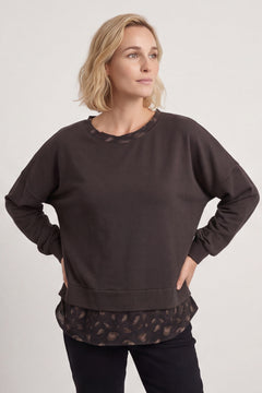 Nicky Leopard Print Cotton Top Cocoa – image 2 of 6