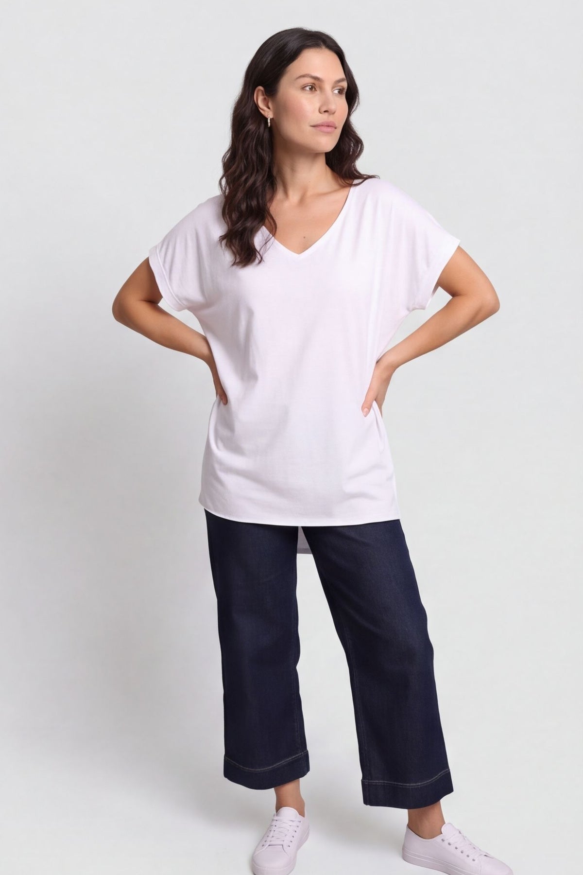 Porthcurno Tie Back Cotton Top White – image 2 of 6