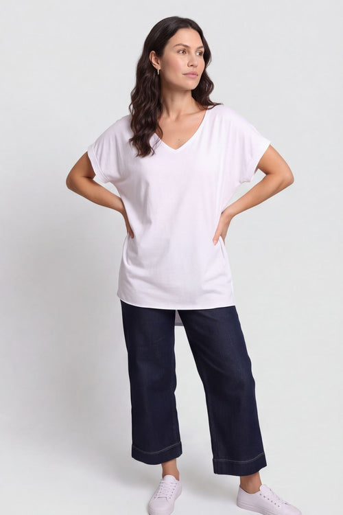 Porthcurno Tie Back Cotton Top White – image 2 of 6