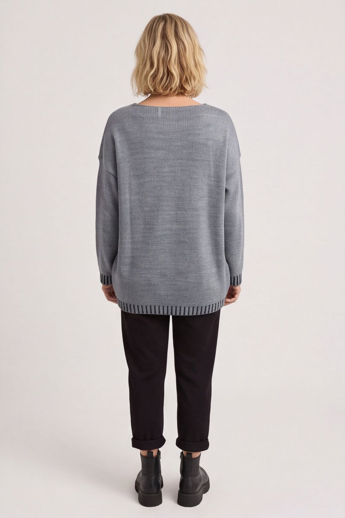 Harper Knitted Jumper Mid Grey – image 2 of 6
