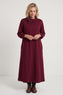 Wanda Zip Polo Cotton Dress Wine – image 2 of 6