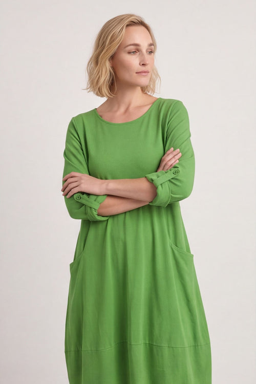 Vanessa Needlecord Dress Green – image 2 of 6