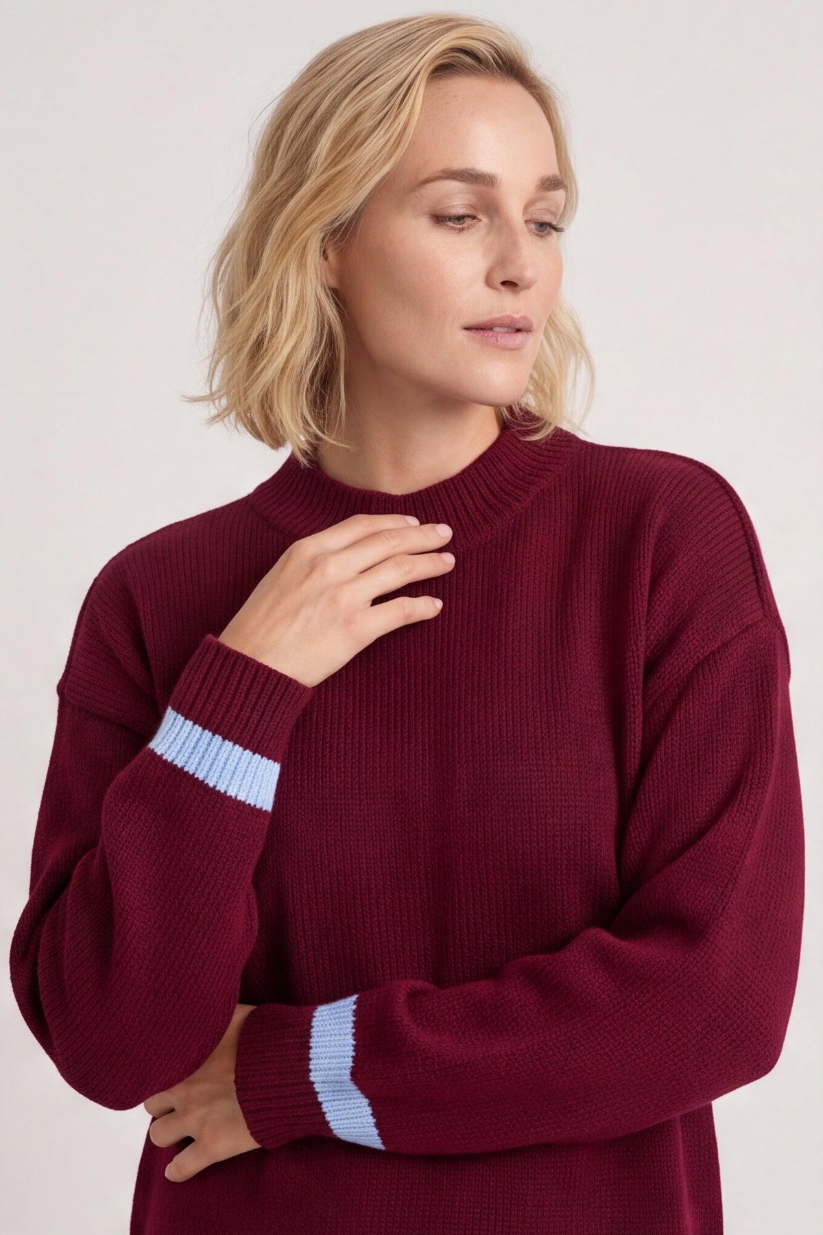 Suzette Knitted Jumper Wine – image 2 of 6