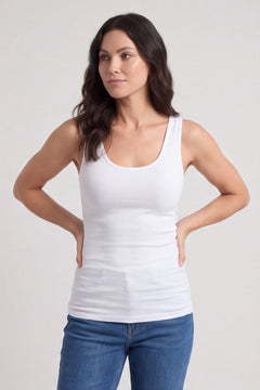 Only Basic Long Tank Top White – image 1 of 5