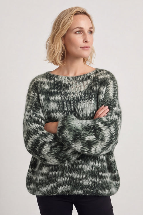 Leatrice Knitted Jumper Bottle Green – image 2 of 5
