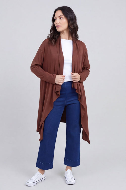 Regan Waterfall Cardigan Nutmeg – image 2 of 6