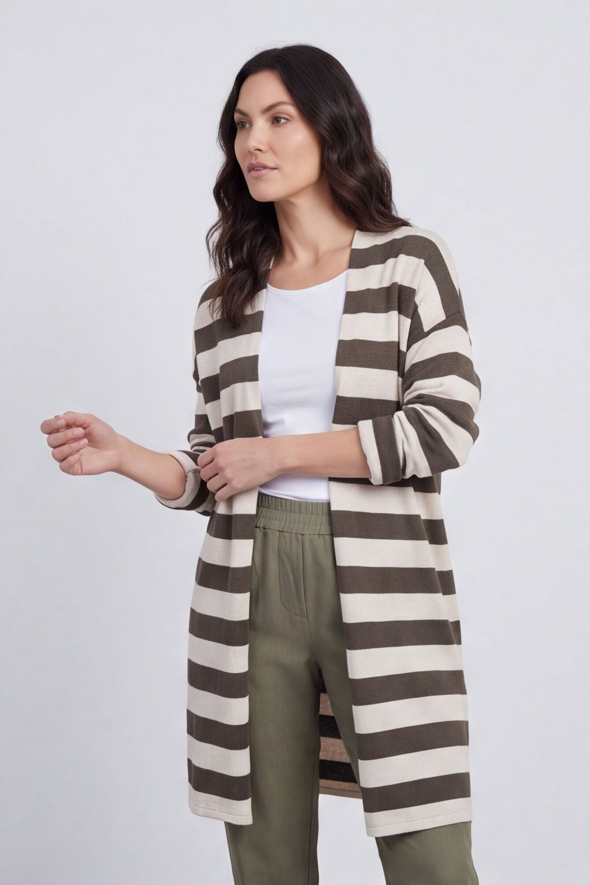 Lizzie Stripped Longline Cardigan – image 2 of 6