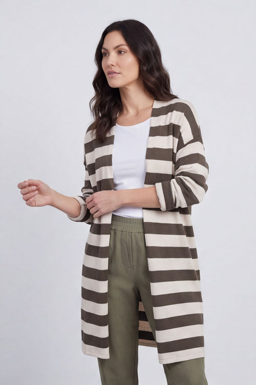 Lizzie Stripped Longline Cardigan – image 2 of 6