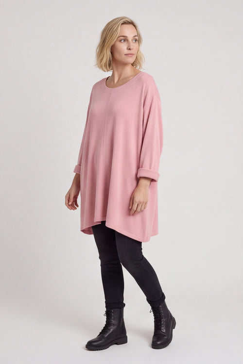 Beverley Oversize Knitted Top Pink – image 2 of 6