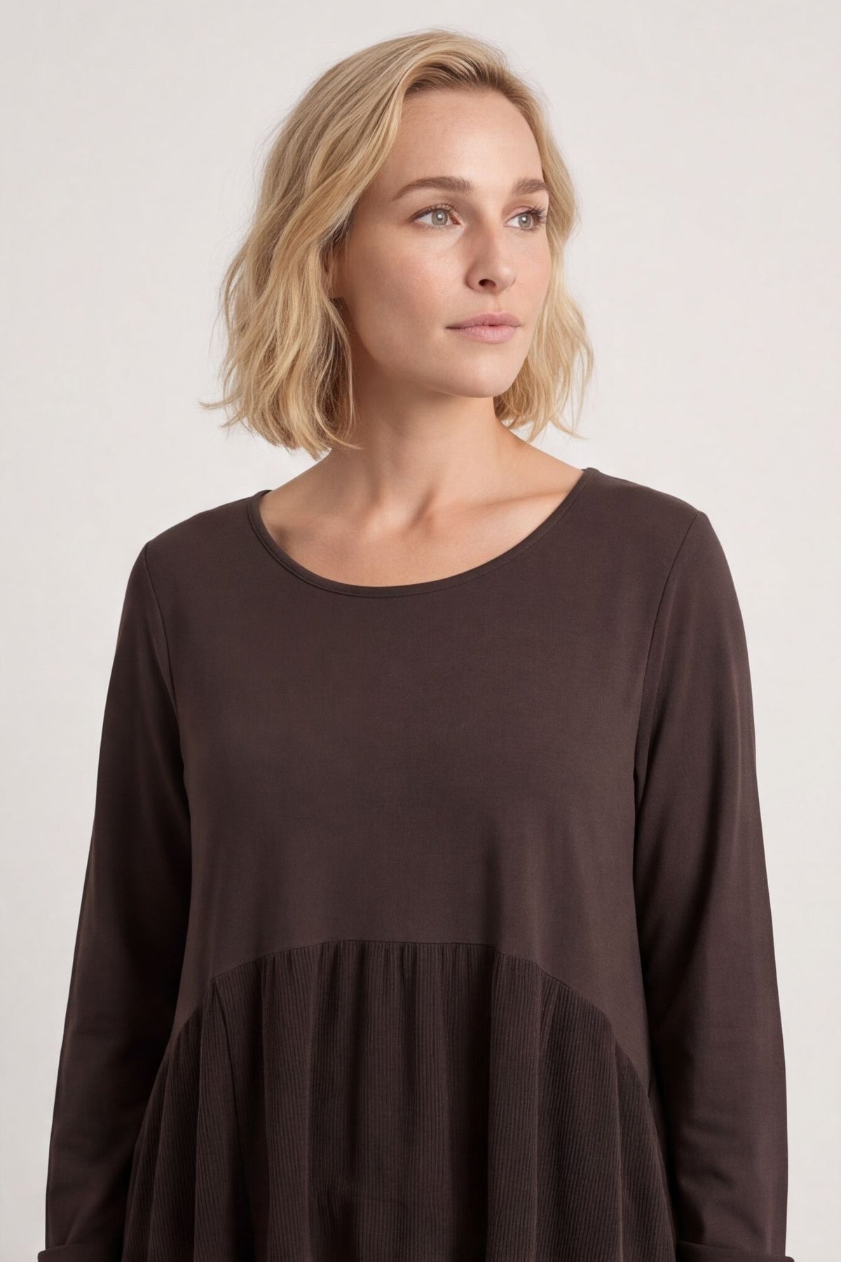 Regana Cotton Dress Cocoa – image 2 of 4