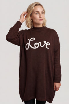 Love Knitted Jumper Dress Cocoa – image 2 of 6