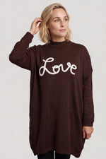 Love Knitted Jumper Dress Cocoa Cocoa - Love Knitted Jumper Dress Cocoa – image 2 of 6