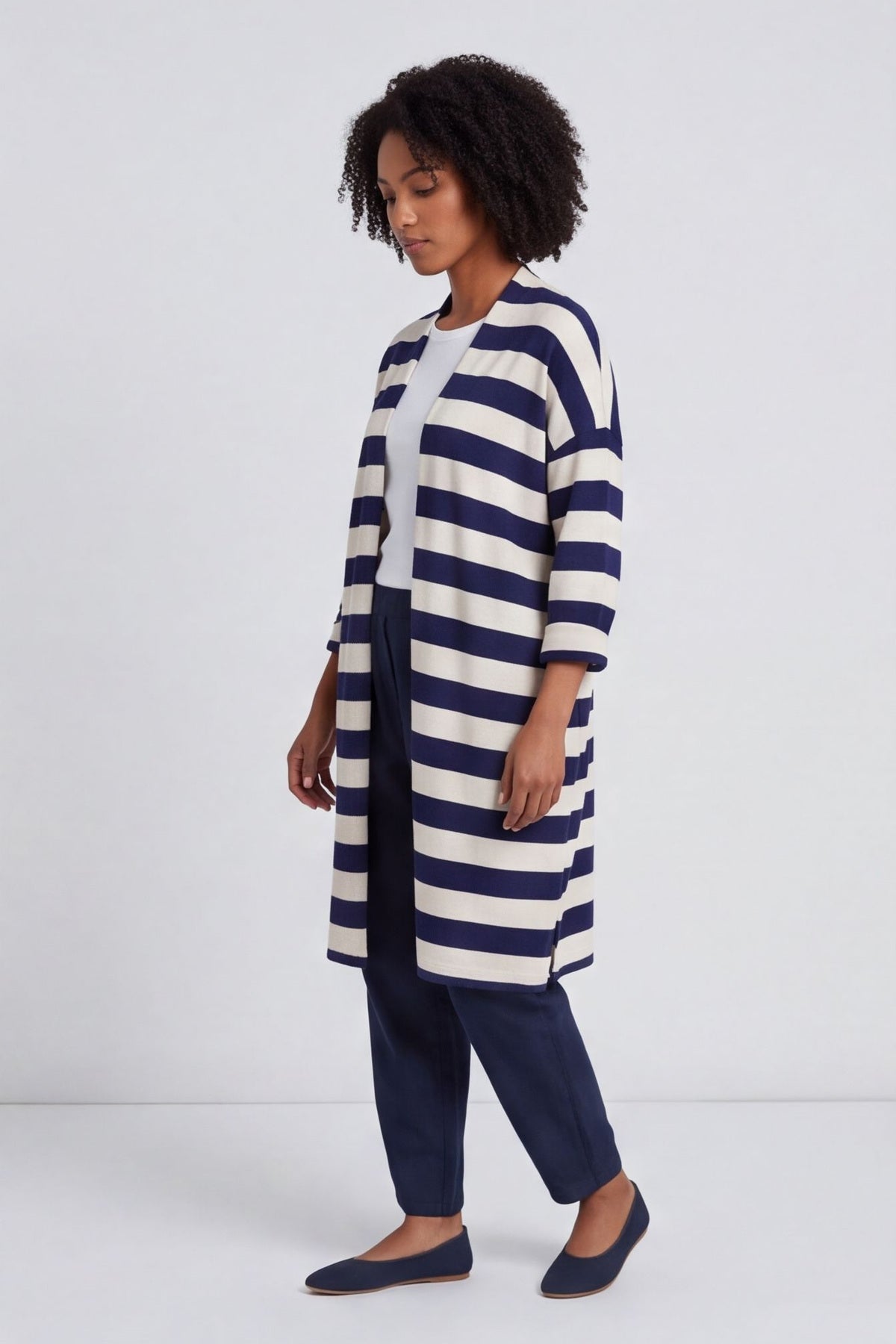 Lizzie Stripped Longline Cardigan – image 2 of 5