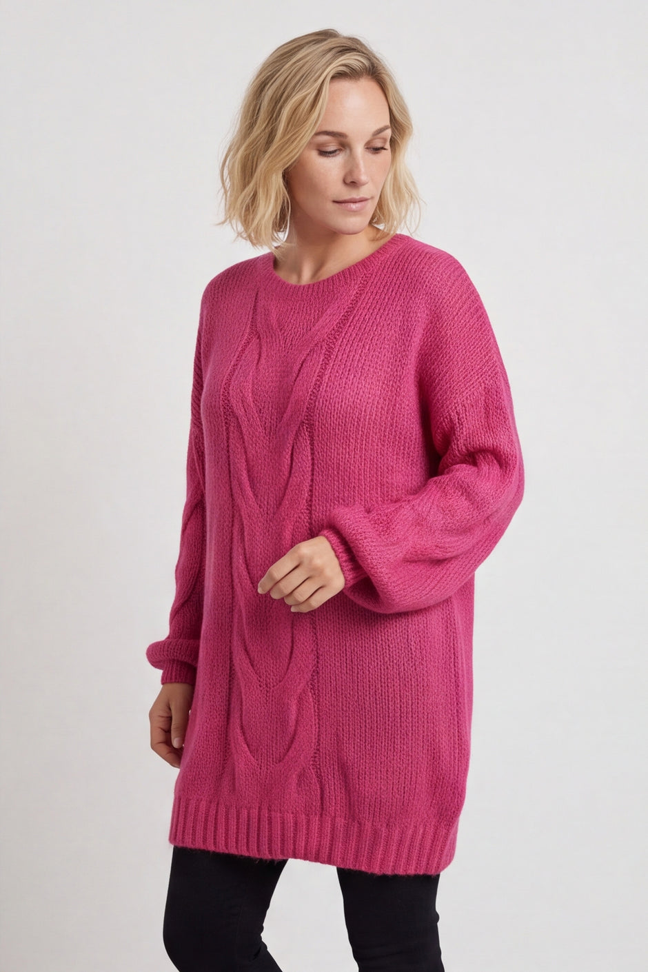Layne Knitted Jumper Fuchsia – image 2 of 6
