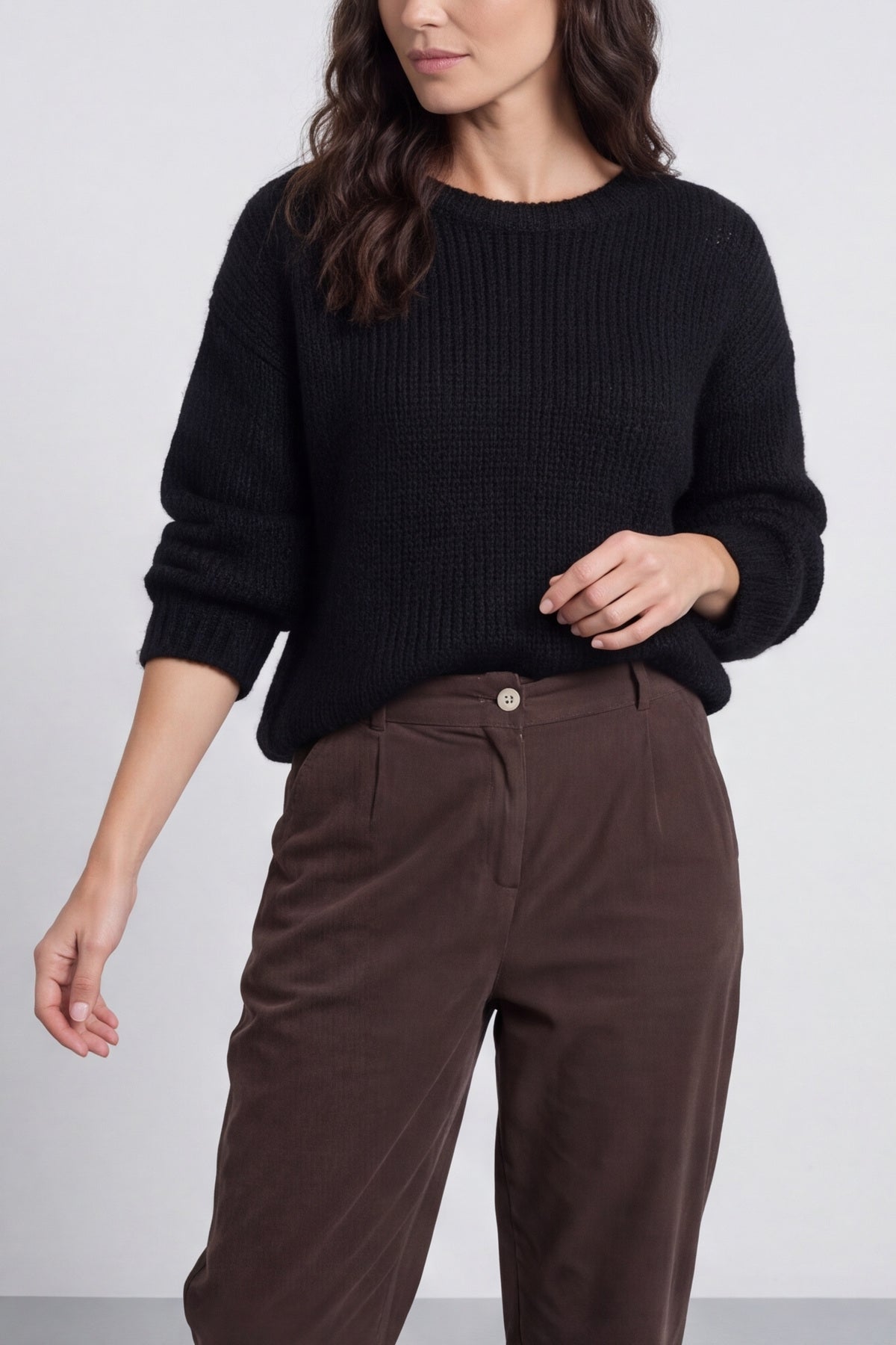 Carmella Needlecord Trousers Cocoa – image 2 of 6