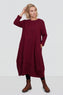 Edie Seam Detail Cotton Dress Wine – image 2 of 4