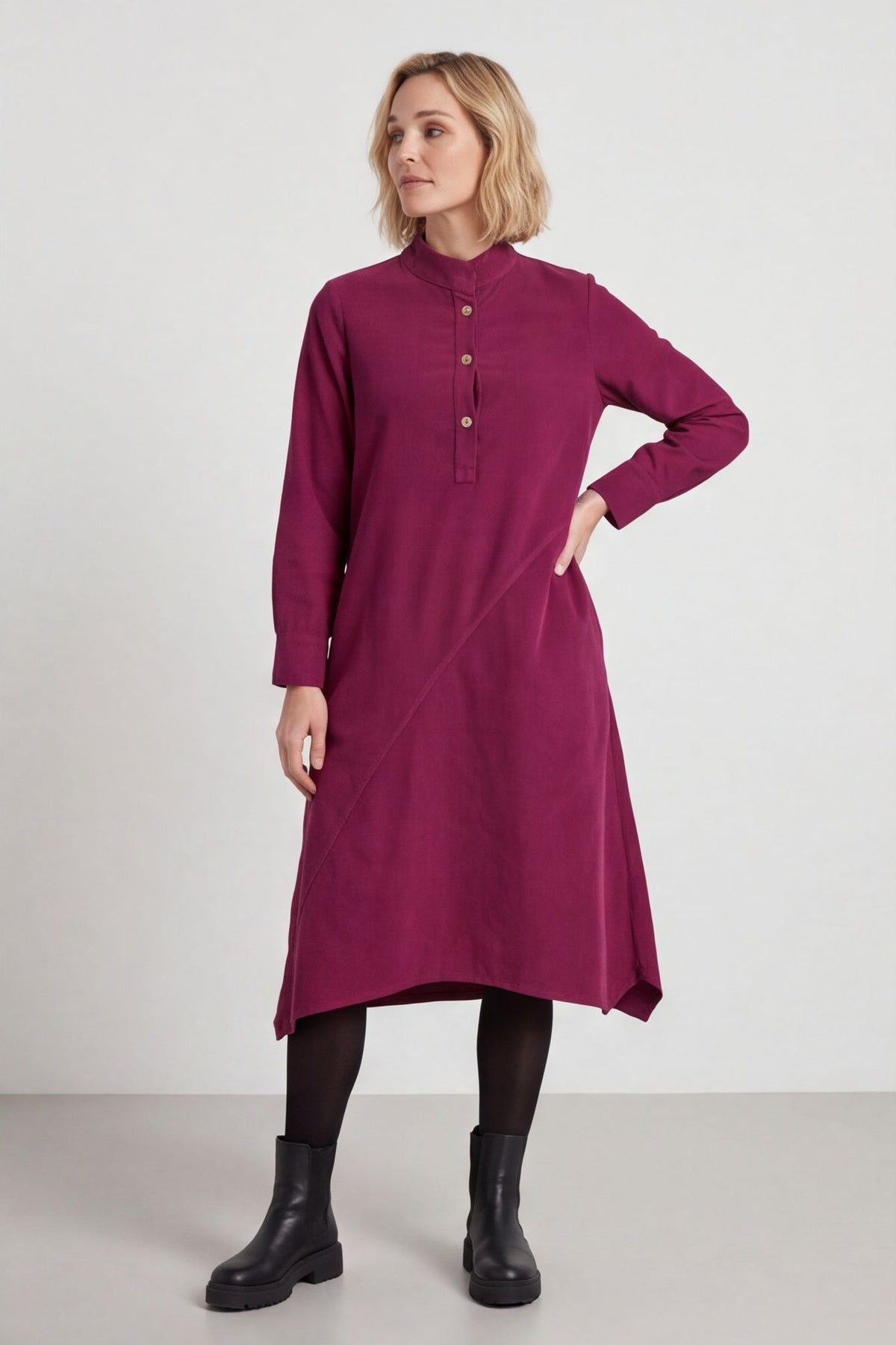 Ruby Needlecord Button Dress – image 1 of 4