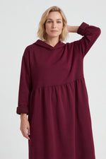 Saskia Hooded Dress Wine Wine - Saskia Hooded Dress Wine – image 2 of 5