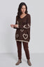 Milena Heart Knitted Jumper Cocoa – image 1 of 4