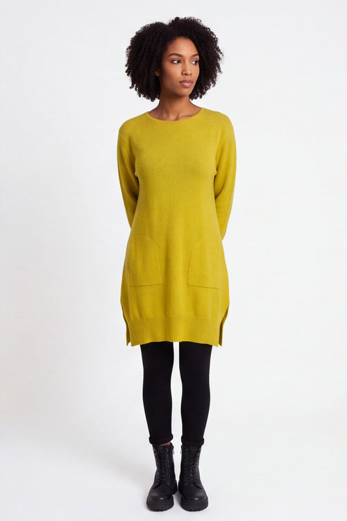 Elisa Pocket Knitted Tunic Yellow – image 2 of 6