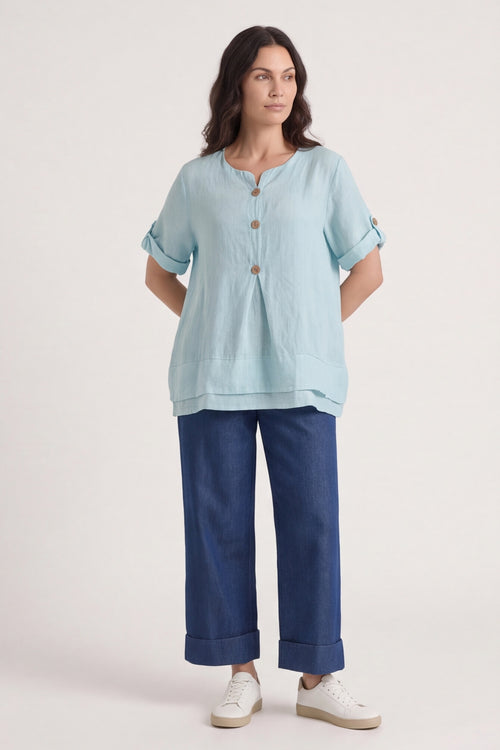 Amara Linen Box Top – image 2 of 6