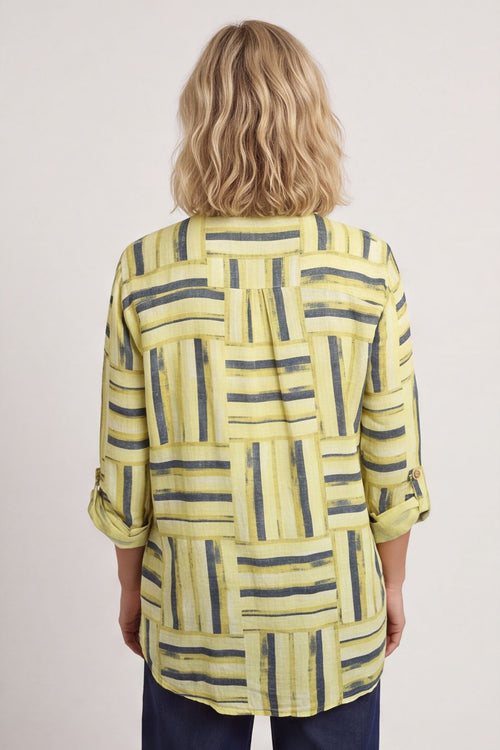 Glenna Pattern Cotton Top Yellow – image 2 of 5