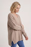 Bo Slouch V-Neck Jumper Mocha – image 2 of 5