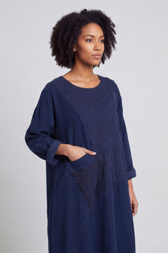 Laurie Needlecord Dress Navy – image 2 of 6